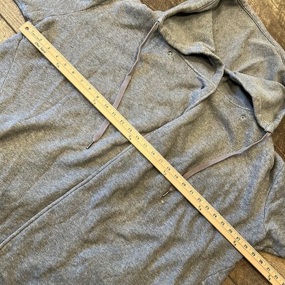 Zella Shooting Star Dark Grey Wrap Drape Collared Sweater Cardigan Plus Size 2X - Picture 6 of 8